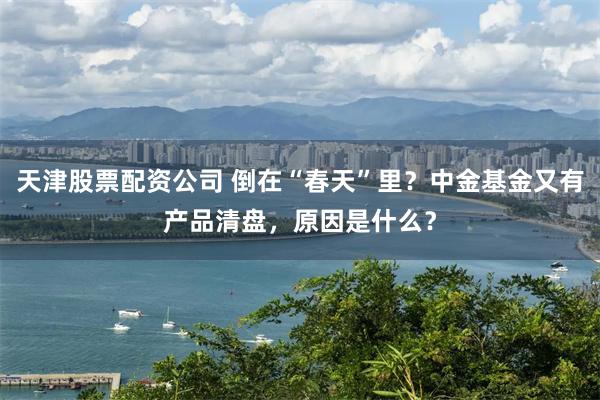 天津股票配资公司 倒在“春天”里？中金基金又有产品清盘，原因是什么？
