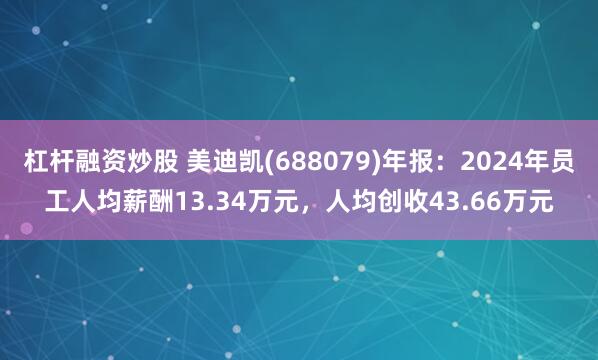 杠杆融资炒股 美迪凯(688079)年报：2024年员工人均薪酬13.34万元，人均创收43.66万元