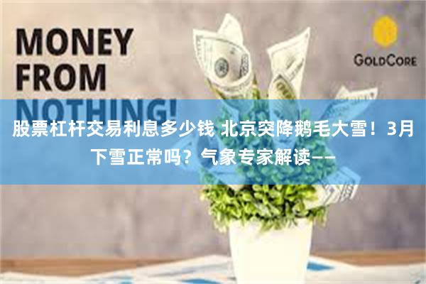 股票杠杆交易利息多少钱 北京突降鹅毛大雪！3月下雪正常吗？气象专家解读——
