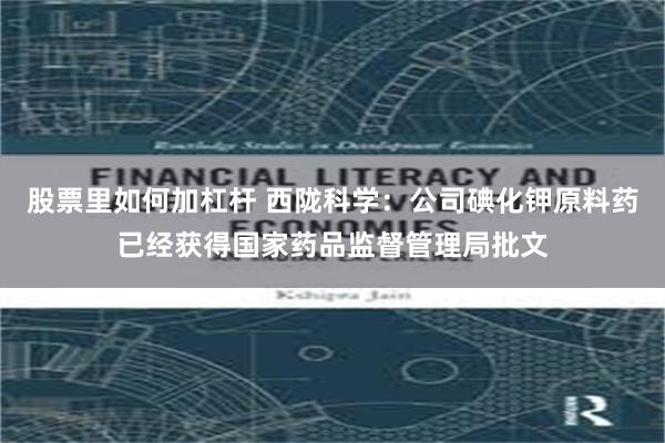 股票里如何加杠杆 西陇科学：公司碘化钾原料药已经获得国家药品监督管理局批文