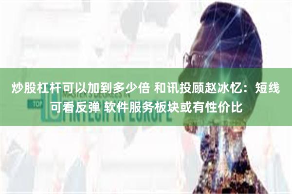 炒股杠杆可以加到多少倍 和讯投顾赵冰忆:短线可看反弹 软件服务板块或有性价比