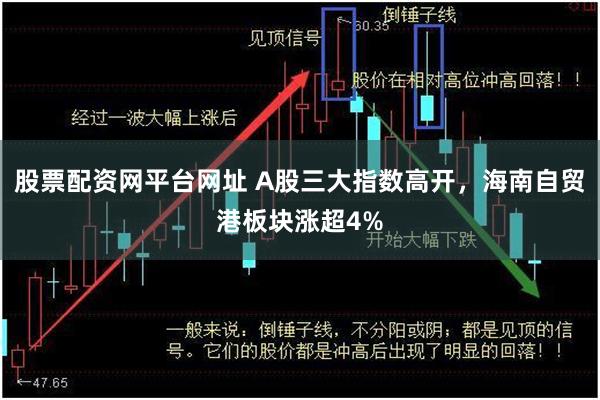 股票配资网平台网址 A股三大指数高开,海南自贸港板块涨超4%